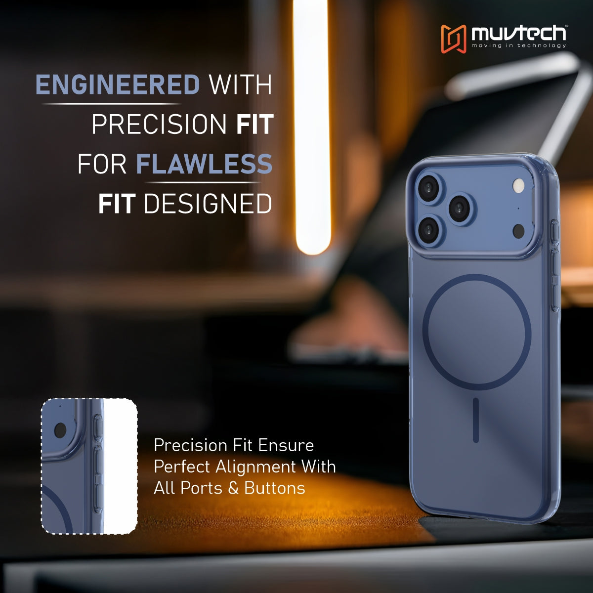 Crystal Halo Case for iPhone 17 Pro / Pro Max Slim Case with Camera Protection Bump, Anti-Yellow Case