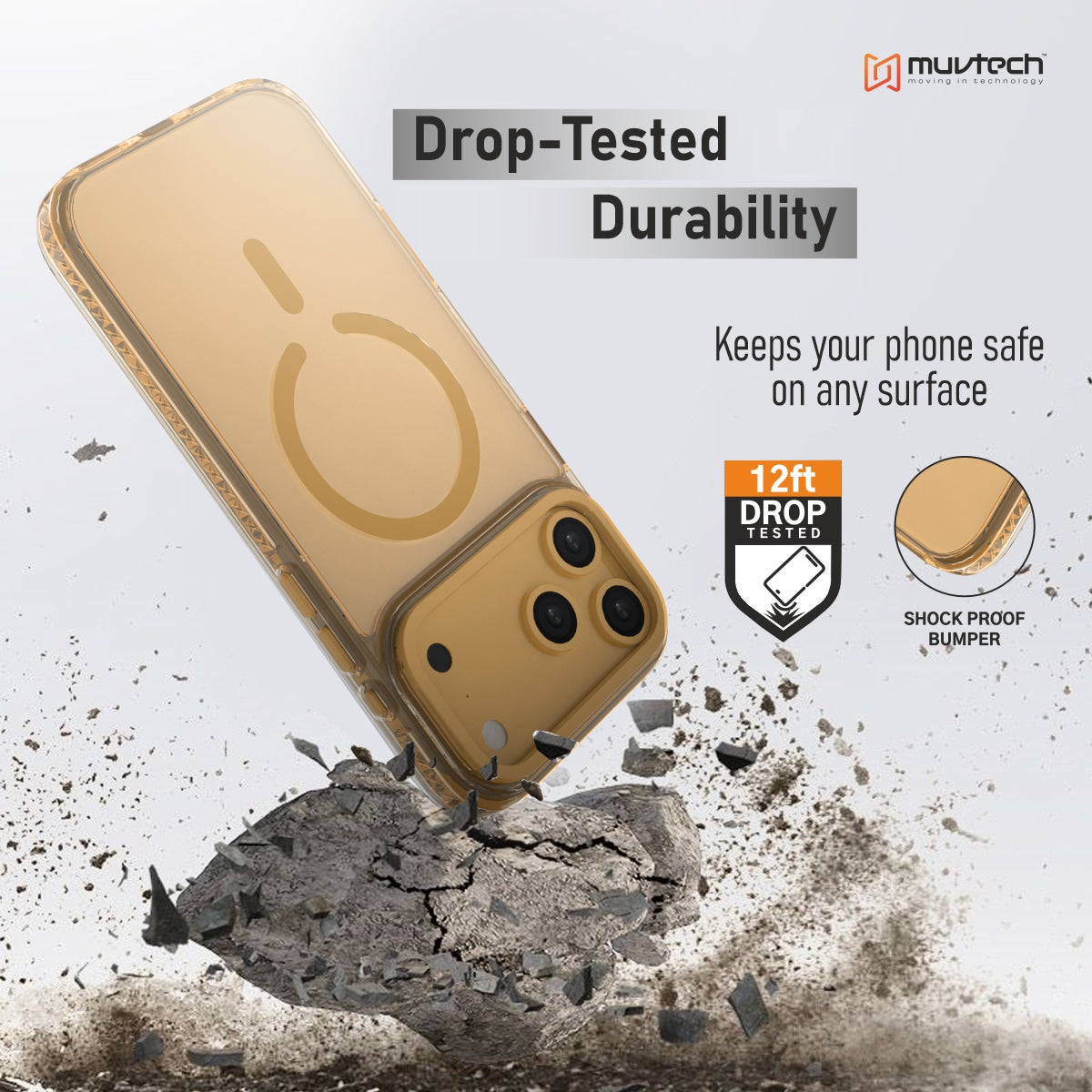 Troy Case for iPhone 17 Pro / Pro Max Protective Case with Metal Camera Ring and Buttons