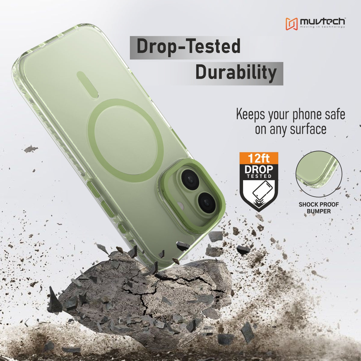 Troy Case for iPhone 17 Protective Case with Metal Camera Ring and Buttons