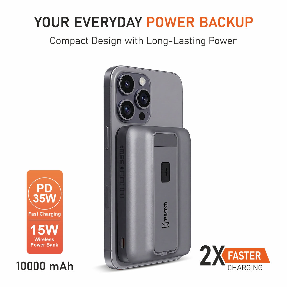 Qi2 Certified TURBOBRIC 10000mAh Power Bank