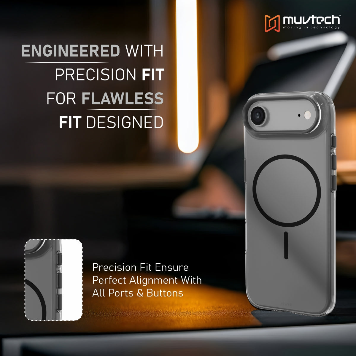 Crystal Halo Case for iPhone 17 Air, Slim Case with Camera Protection Bump, Anti-Yellow Case