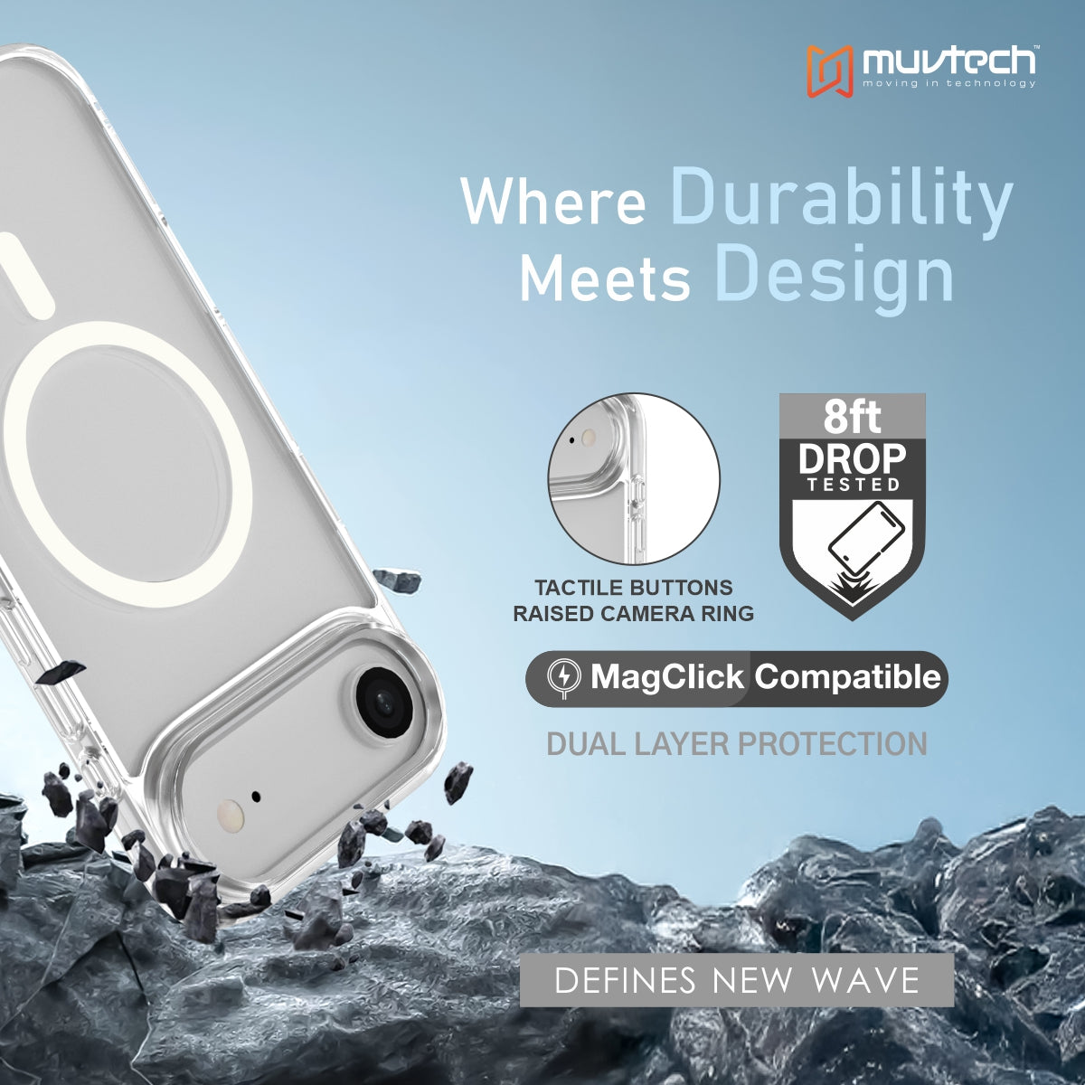 York Case for iPhone 17 Air Protective Case with Camera Protection Bump