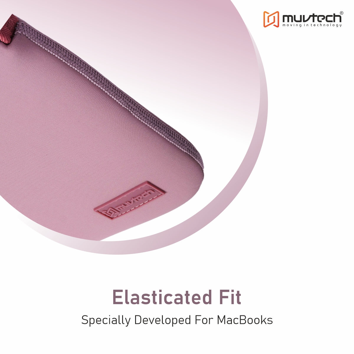 Slevo Laptop Sleeve – Elasticated Fit with Lycra & Neoprene Outer, Soft Padded Interior for MacBook (13 Inches)