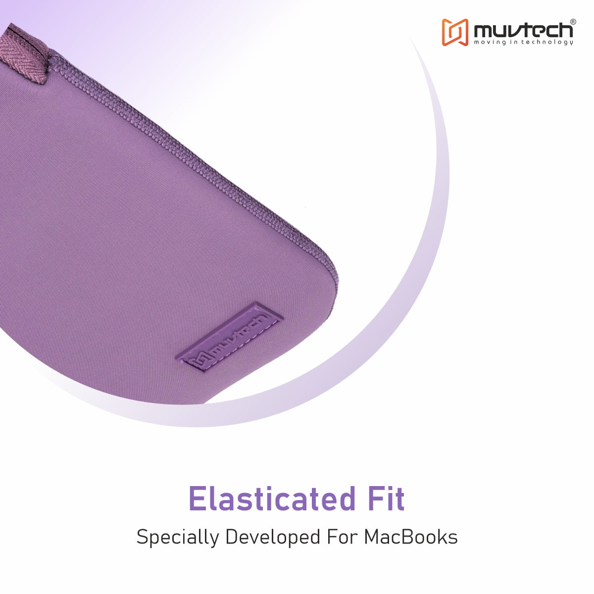 Slevo Laptop Sleeve – Elasticated Fit with Lycra & Neoprene Outer, Soft Padded Interior for MacBook (13 Inches)