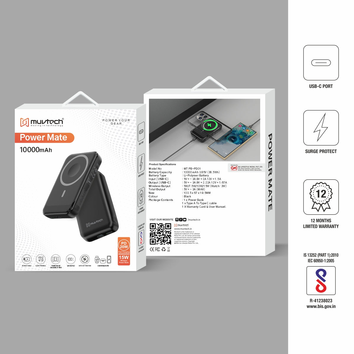 Power Mate 10000mAh Mag-Safe Power Bank