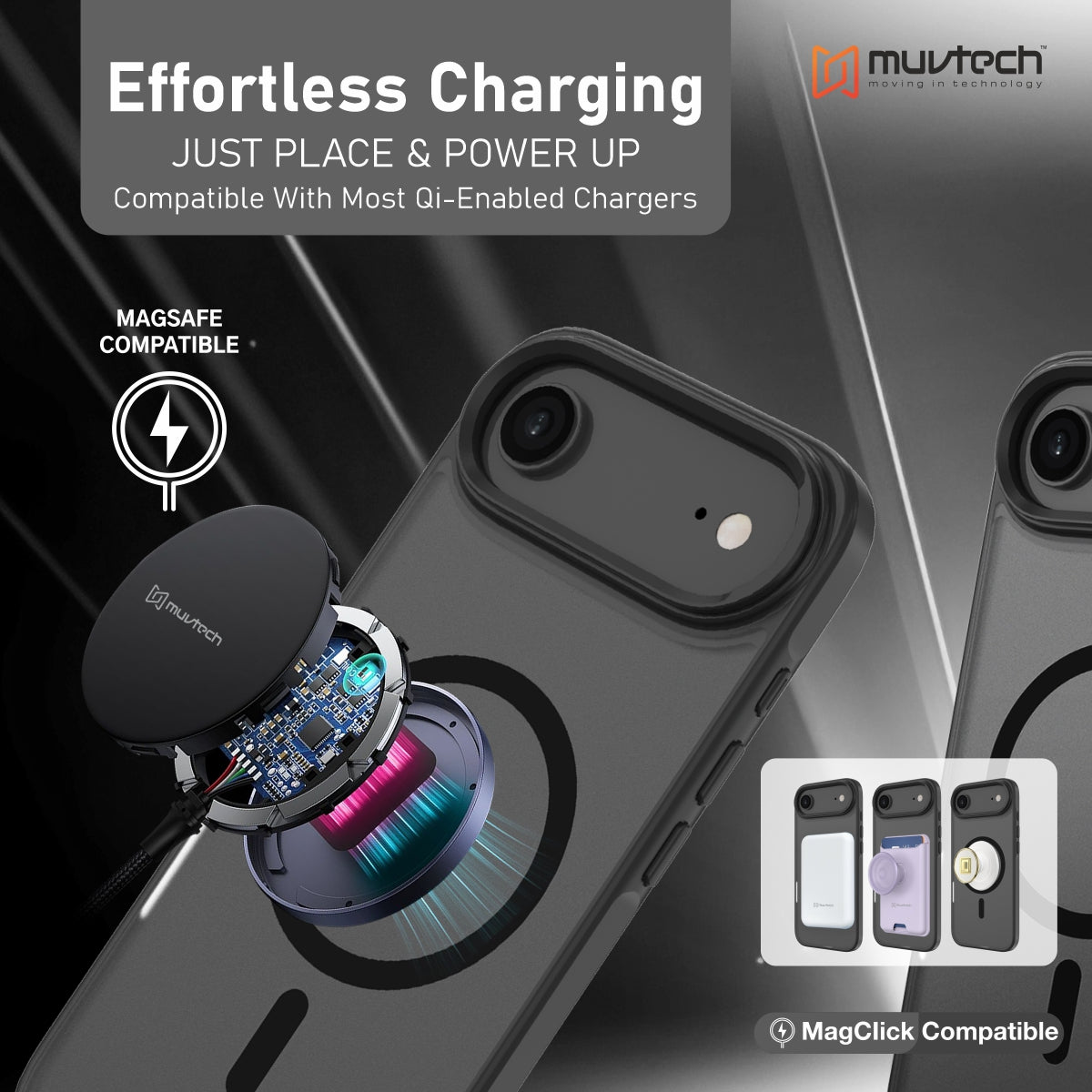 Reno Case for iPhone 17 Air Protective Case with Metal Camera Protection Bump