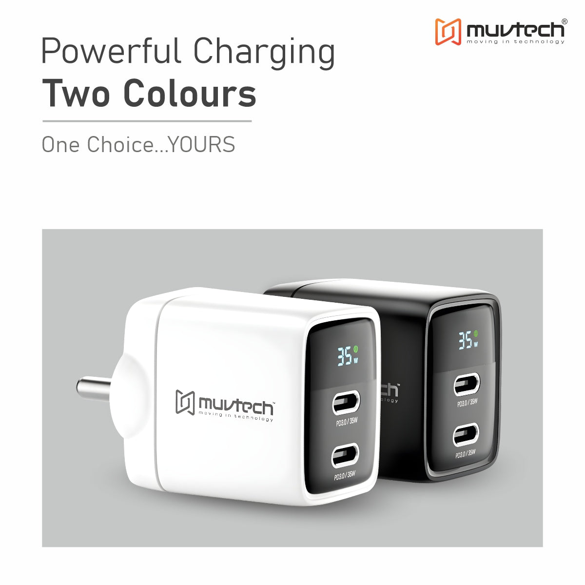 35W Dual Port Type-C Mobile Wall Charger – Fast Dual Charging for USB-C Devices