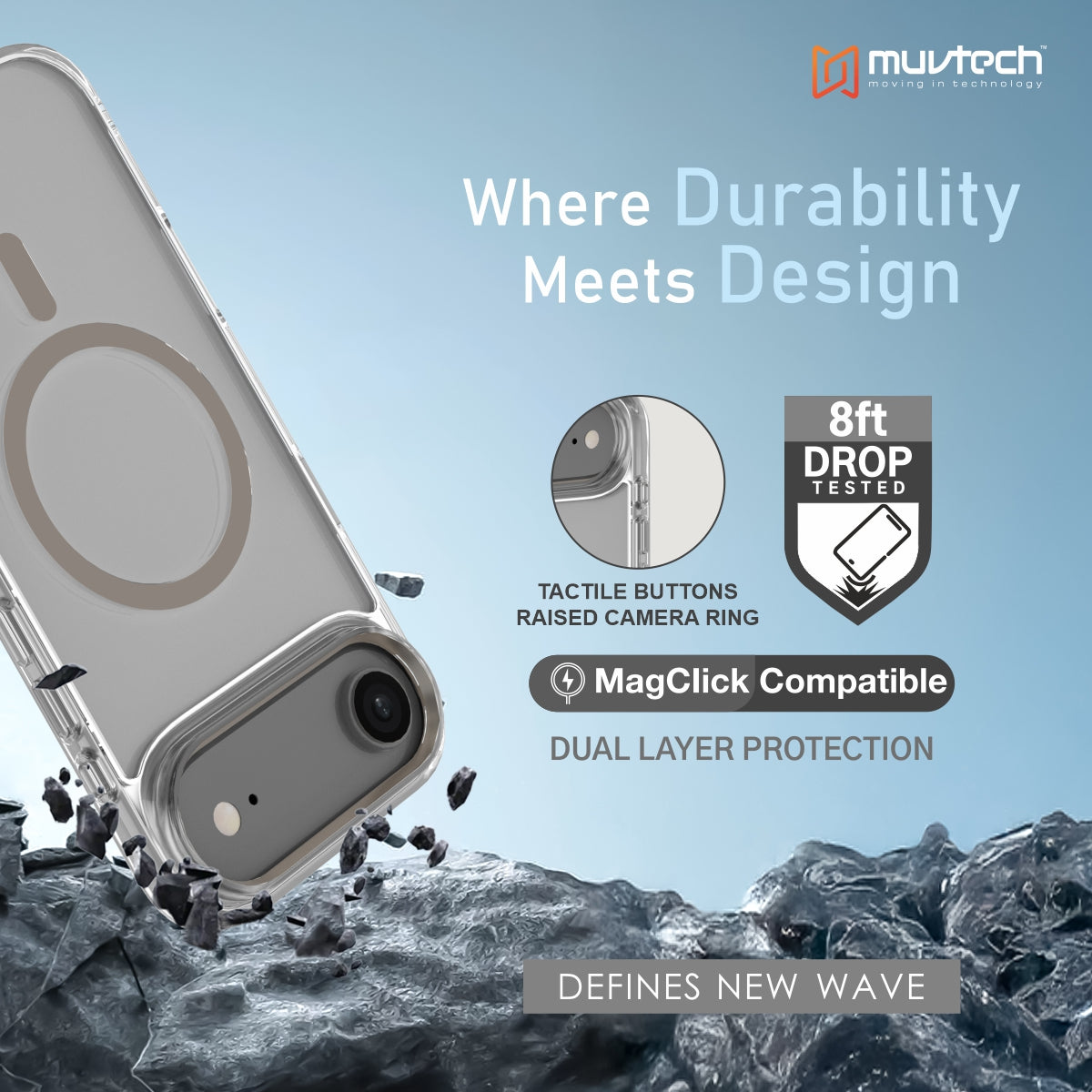 York Case for iPhone 17 Air Protective Case with Camera Protection Bump