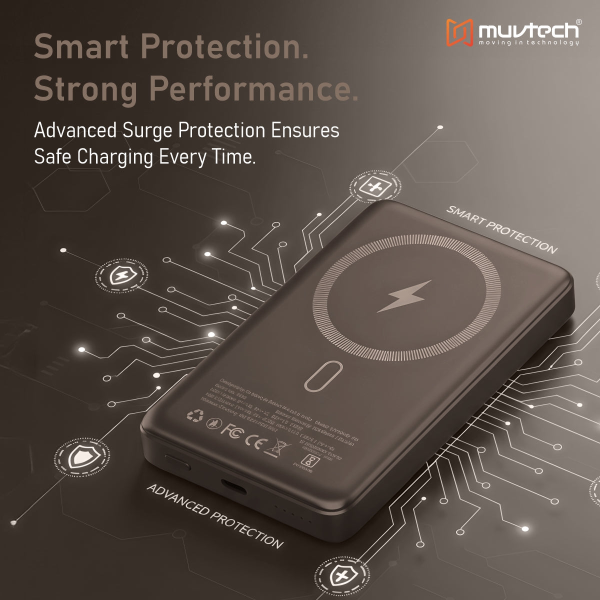 Pocket Pro 10000mAh  15W Mag-Safe Wireless Charging Power Bank