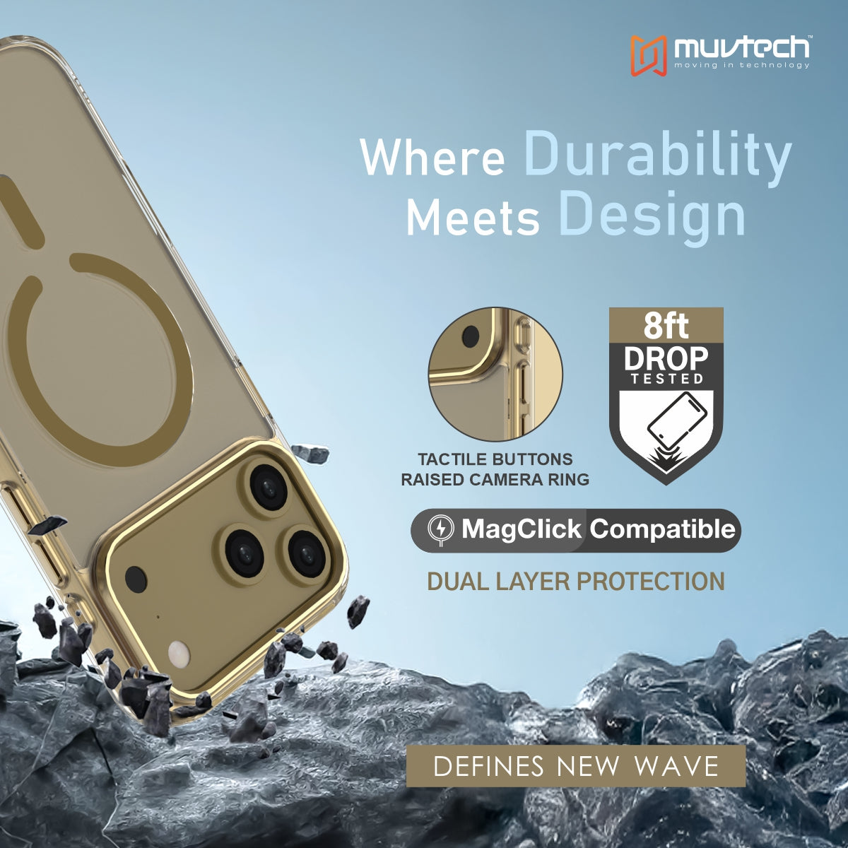 York Case for iPhone 17 Pro / Pro Max Protective Case with Camera Protection Bump