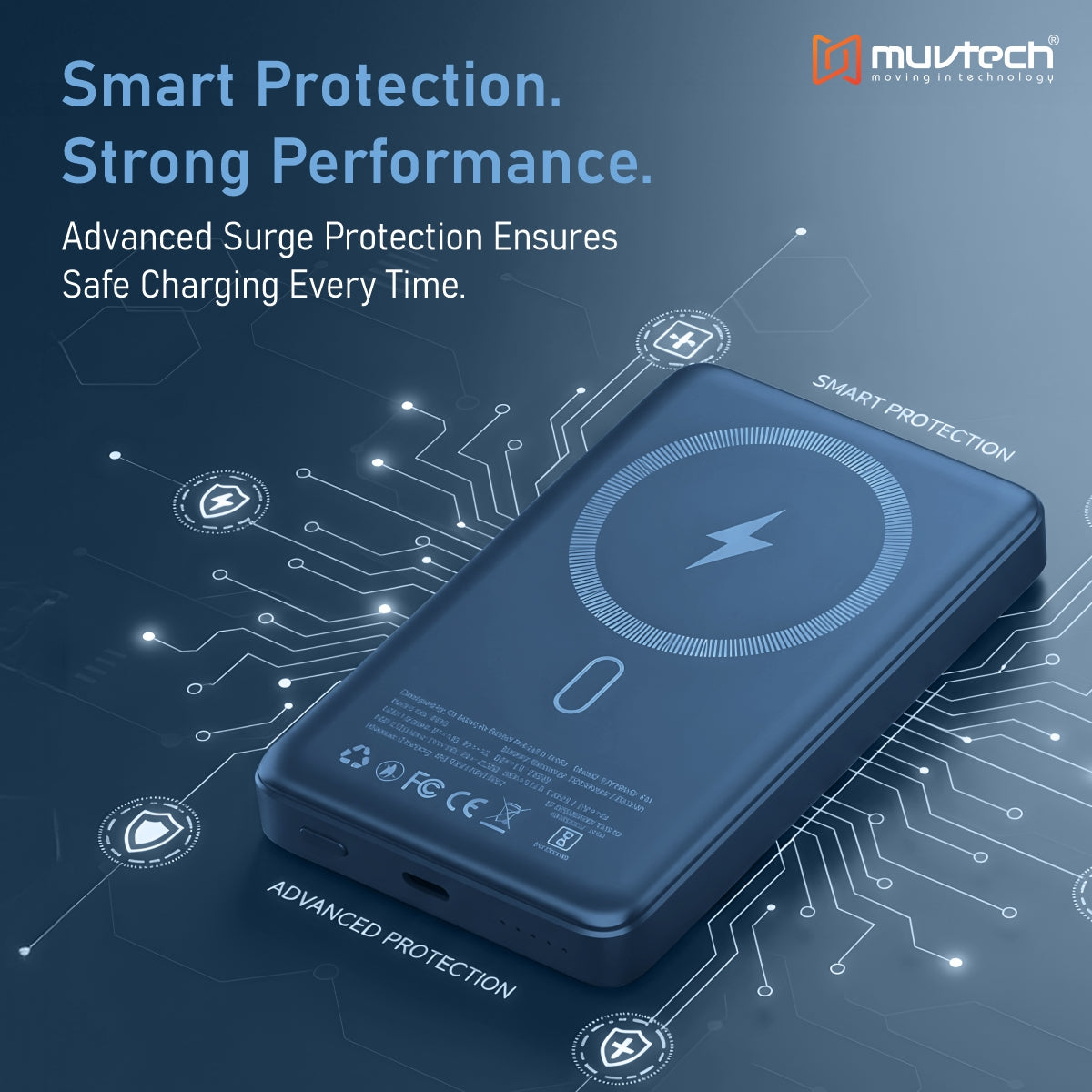 Pocket Pro 10000mAh  15W Mag-Safe Wireless Charging Power Bank