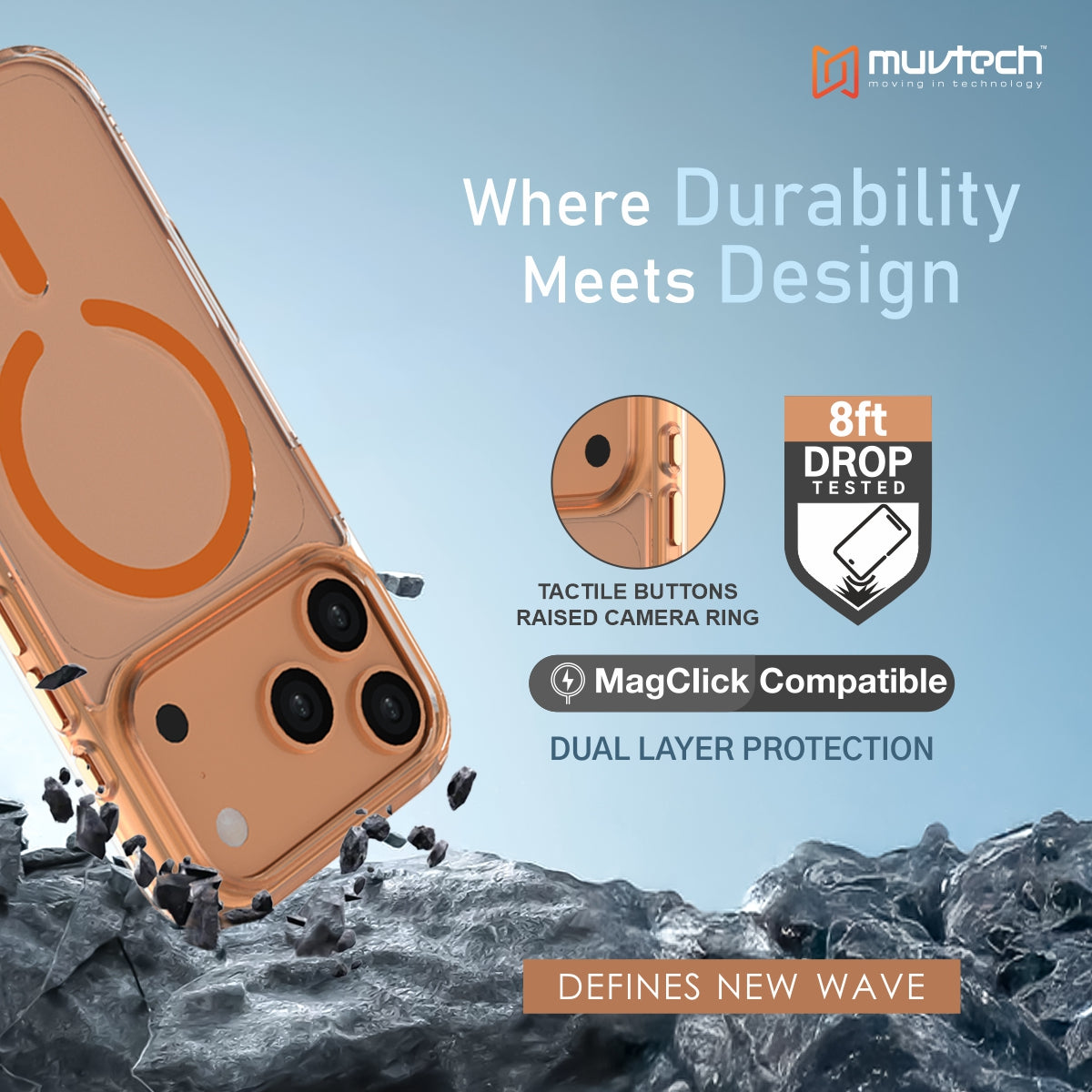 York Case for iPhone 17 Pro / Pro Max Protective Case with Camera Protection Bump