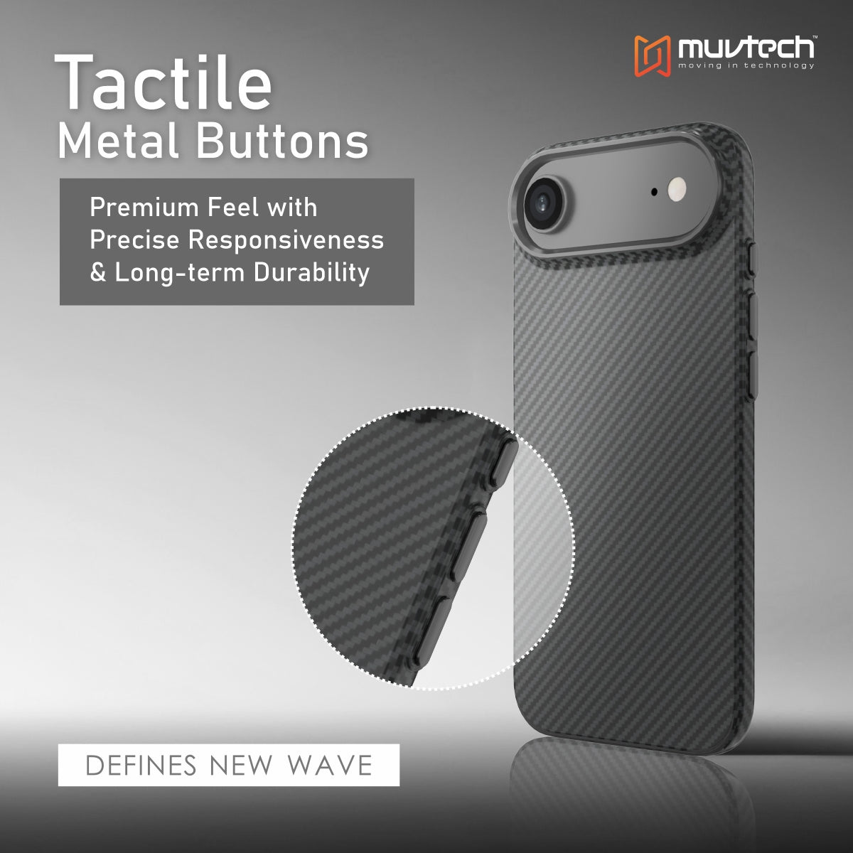 Slim Case for iPhone 17 Series, 1.5mm PC Slim Case with Metal Camera Ring and Metal Buttons