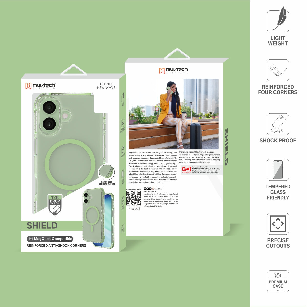 Sheild Case for iPhone 17 Anti-shock Case With Raised Corners for Protection