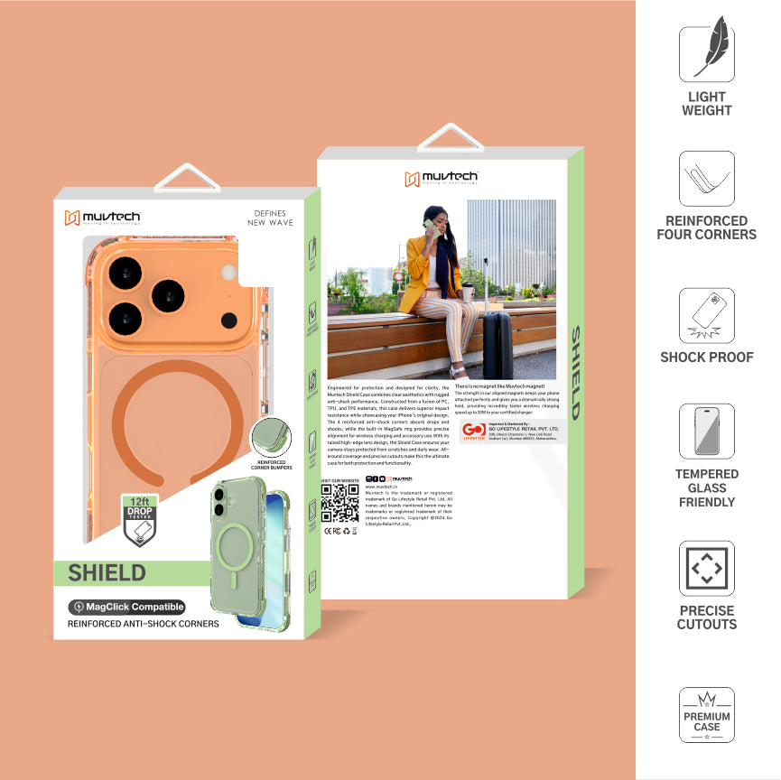 Sheild Case for iPhone 17 Pro Max , Anti-shock Case With Raised Corners for Protection