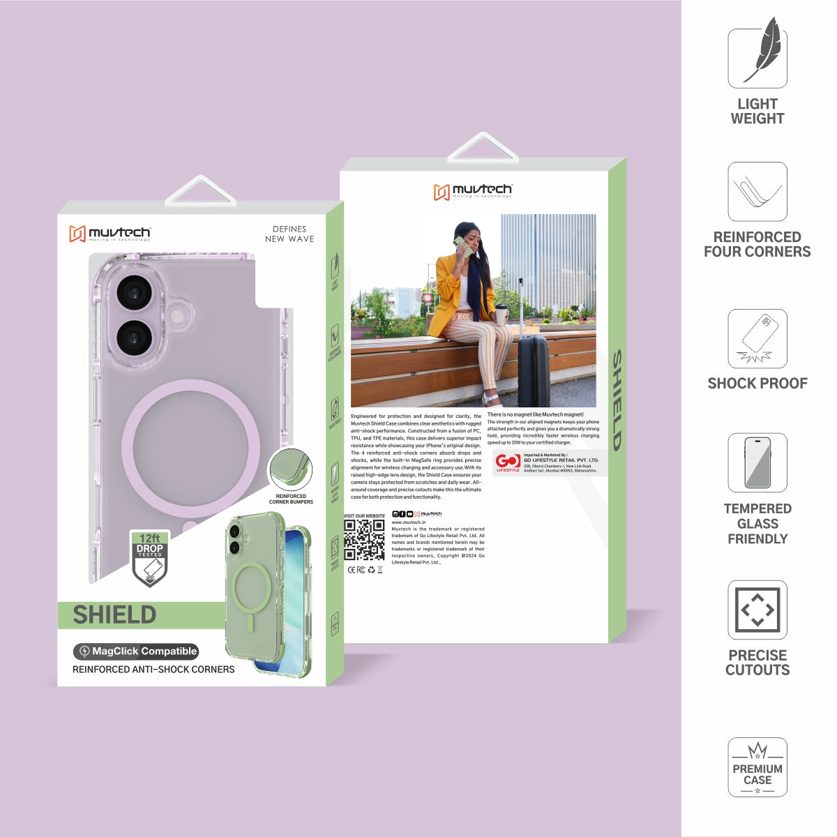 Sheild Case for iPhone 17 Anti-shock Case With Raised Corners for Protection