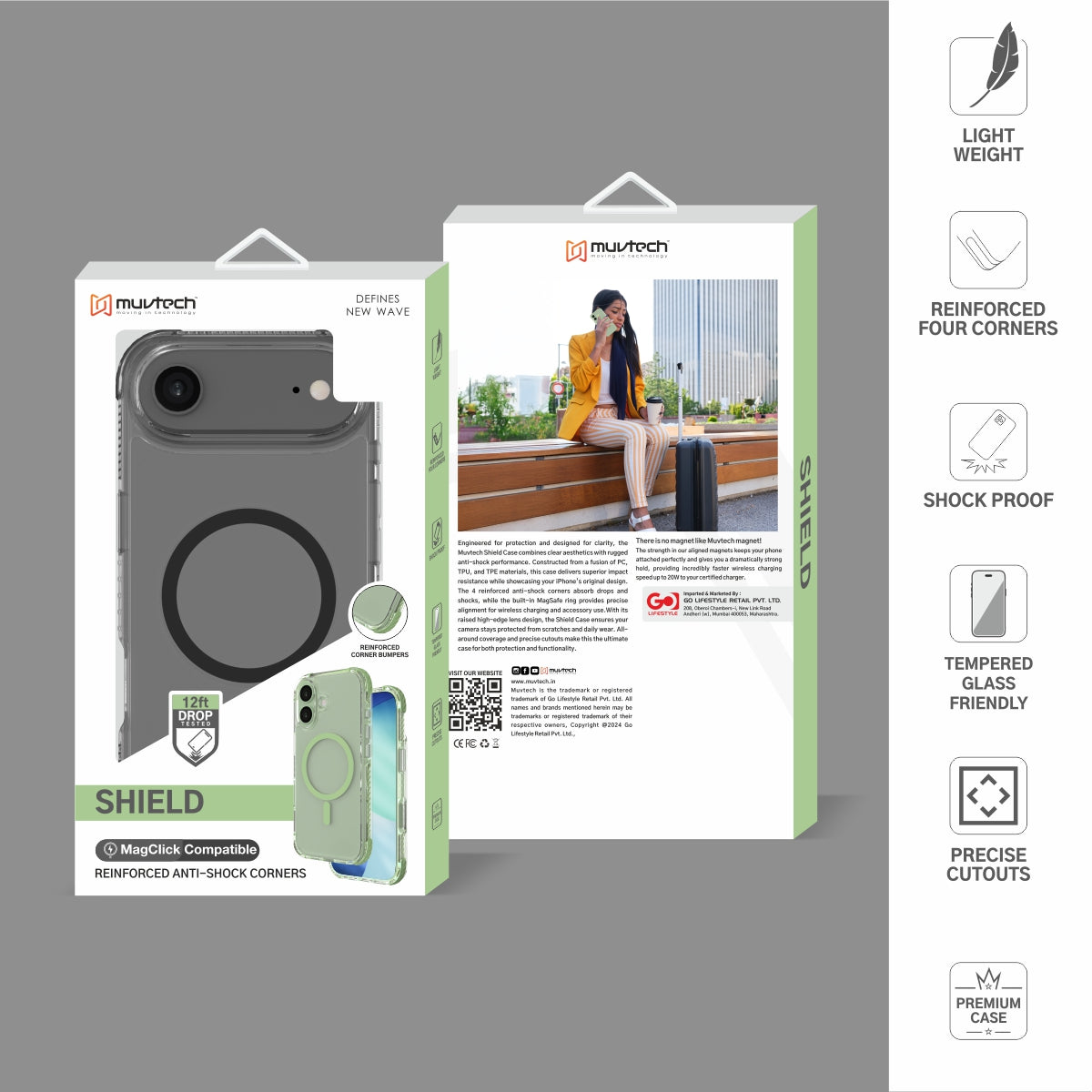 Sheild Case for iPhone 17 Air, Anti-shock Case With Raised Corners for Protection