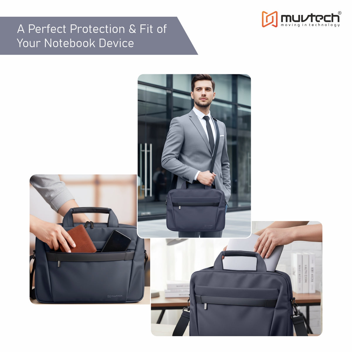 Muvtech Ruvo Laptop Bag for Laptops Up to 14 inches