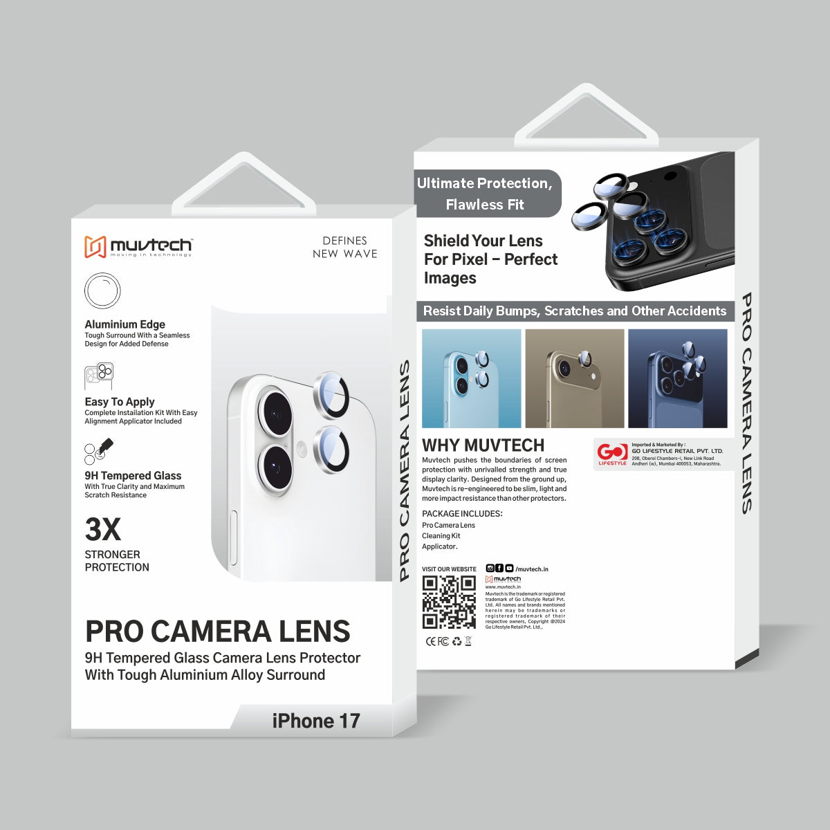 Muvtech iPhone 17 Series Camera Lens Protector