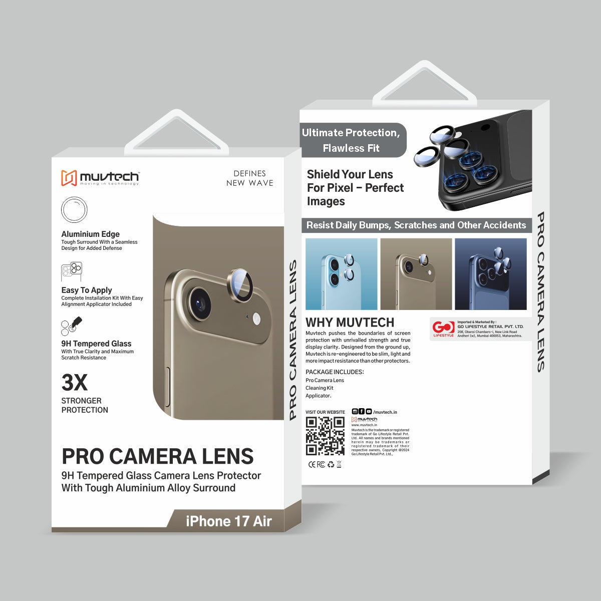 Muvtech iPhone 17 Air Camera Lens Protector