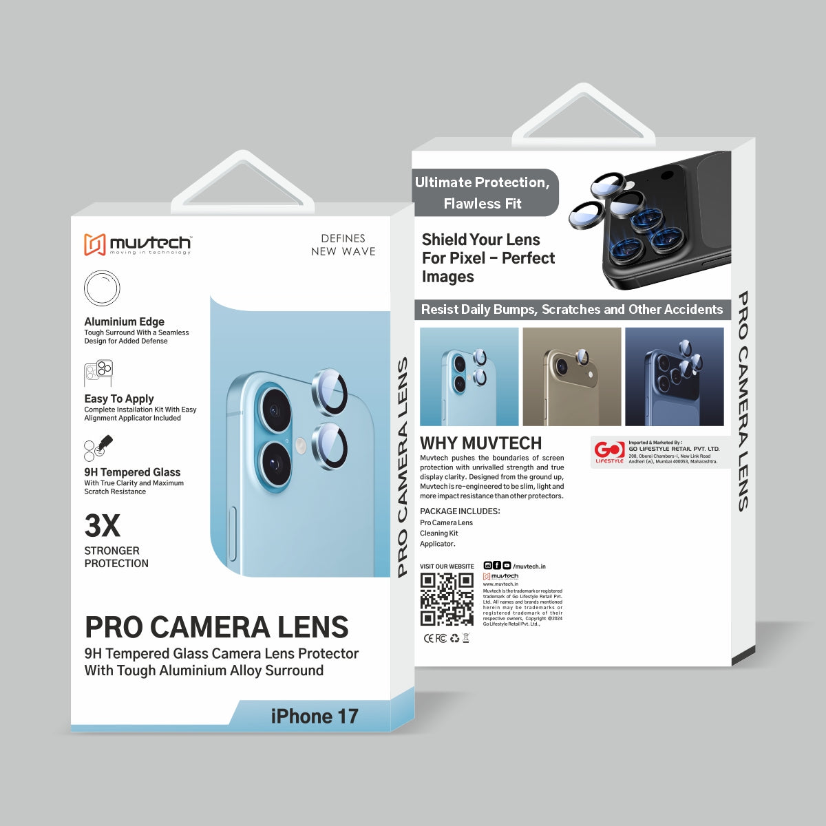 Muvtech iPhone 17 Series Camera Lens Protector