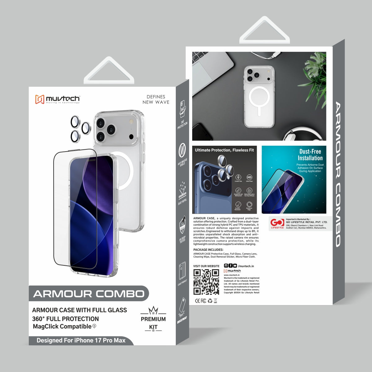 Armour Combo Kit (3 in 1) for iPhone 17 Pro/Pro Max