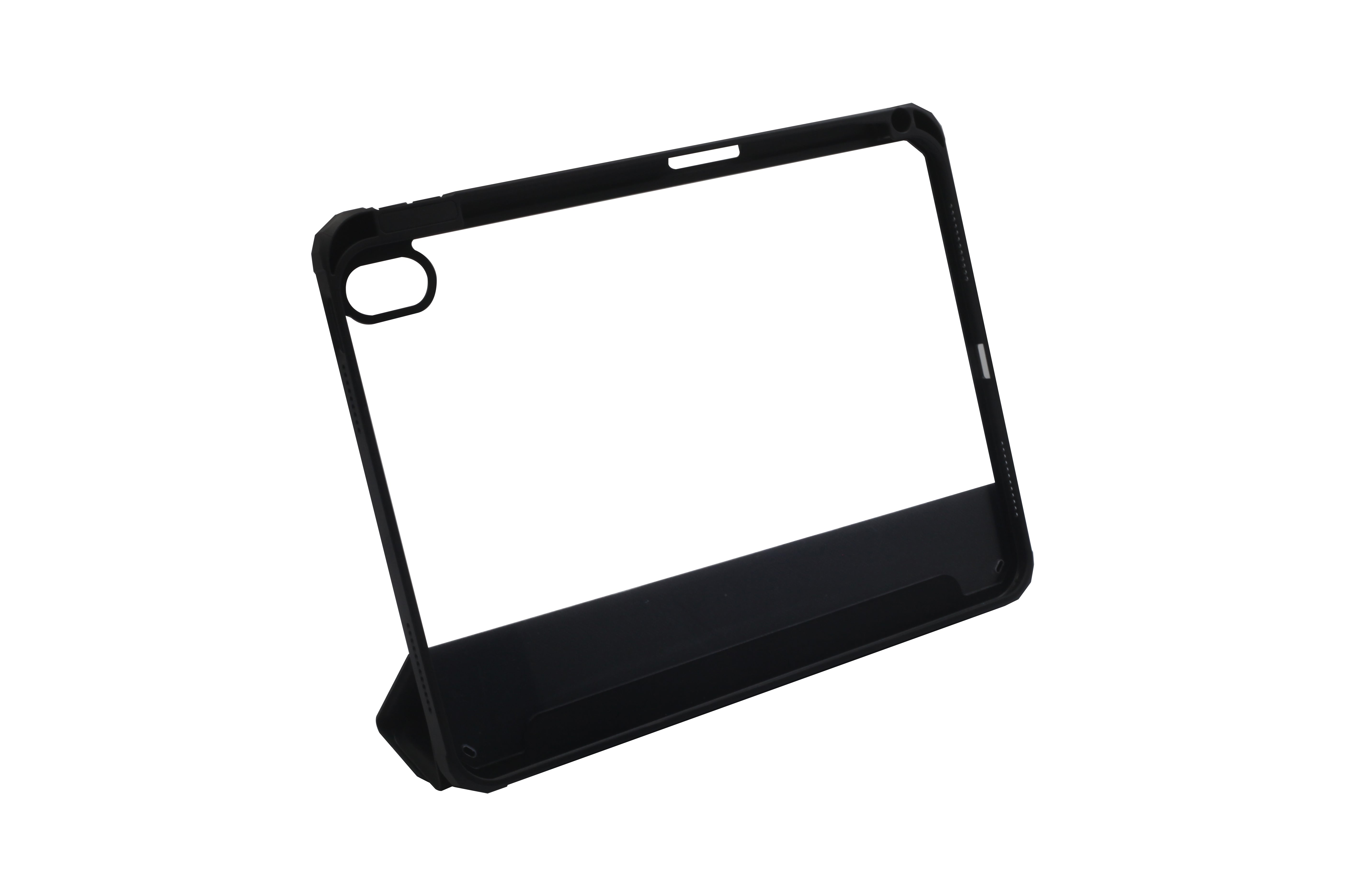 Helix Case for iPad Air 11 (M2 2024 / M3 2025) – Slim Transparent Hard Back Cover with Pencil Holder, Multi-Stand, Shockproof Corners, Smart Folding Flip Case