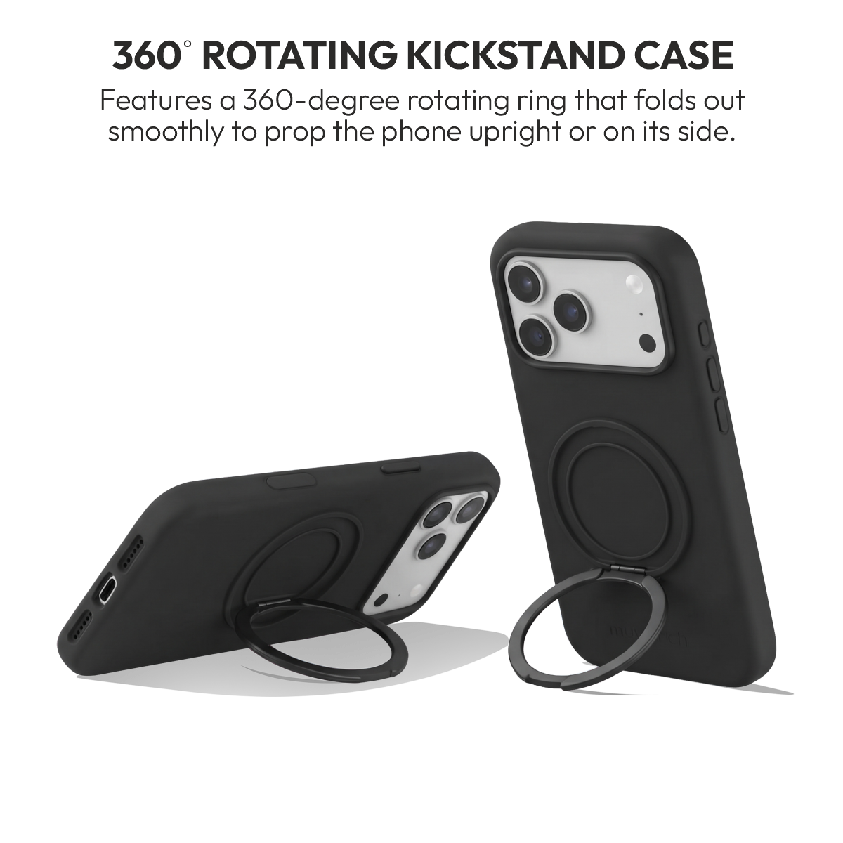 Muvtech Capri 360 Case for iPhone 18 Pro & 18 Pro Max in Black #Color_Black