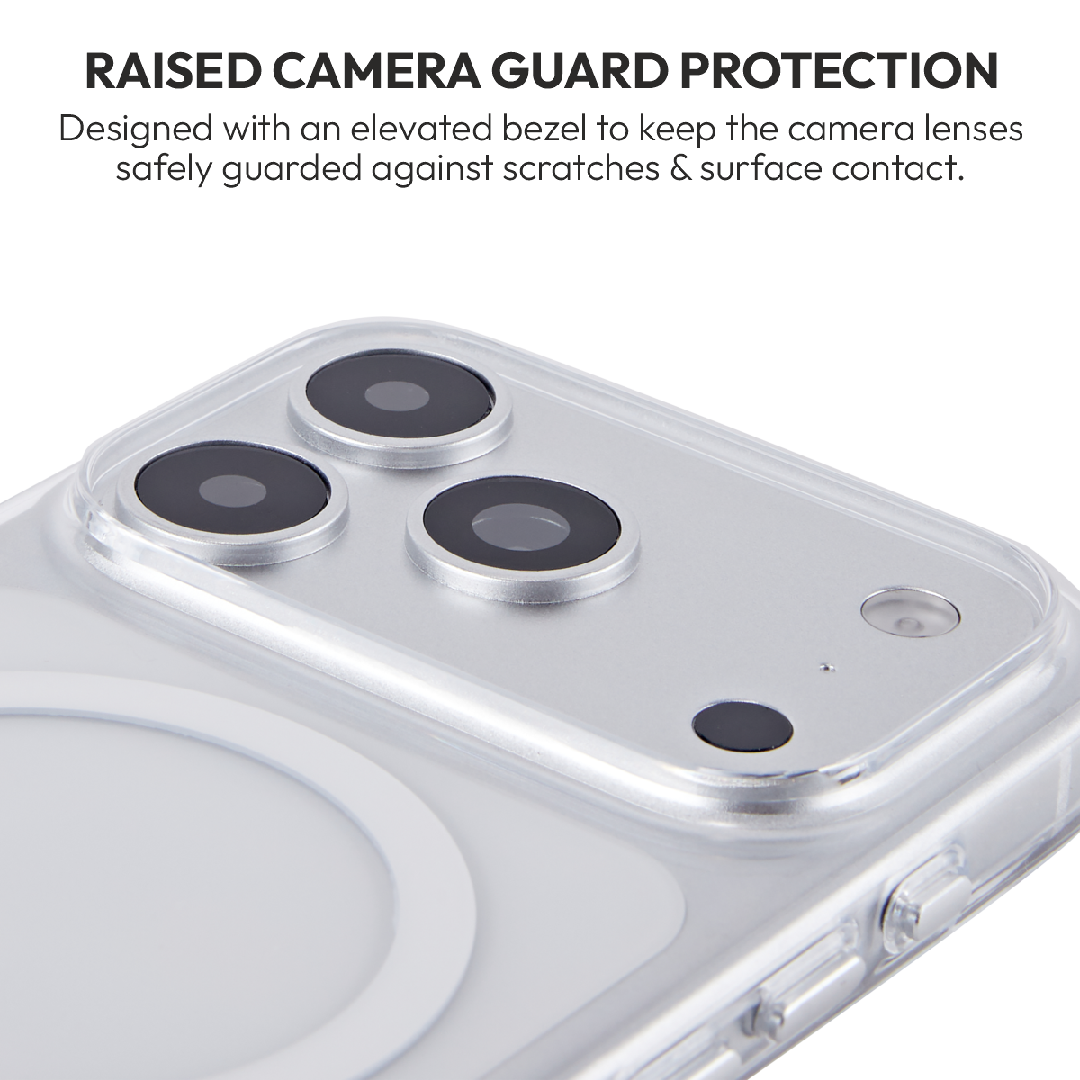 Muvtech Clear Vue Case for iPhone 18 Pro and iPhone 18 Pro Max, clear MagSafe case, product view 5