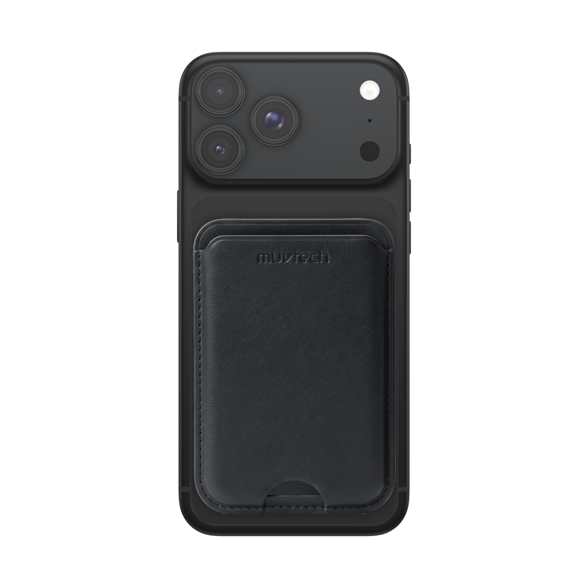 Muvtech Deck MagSafe Wallet in Black #Color_Black