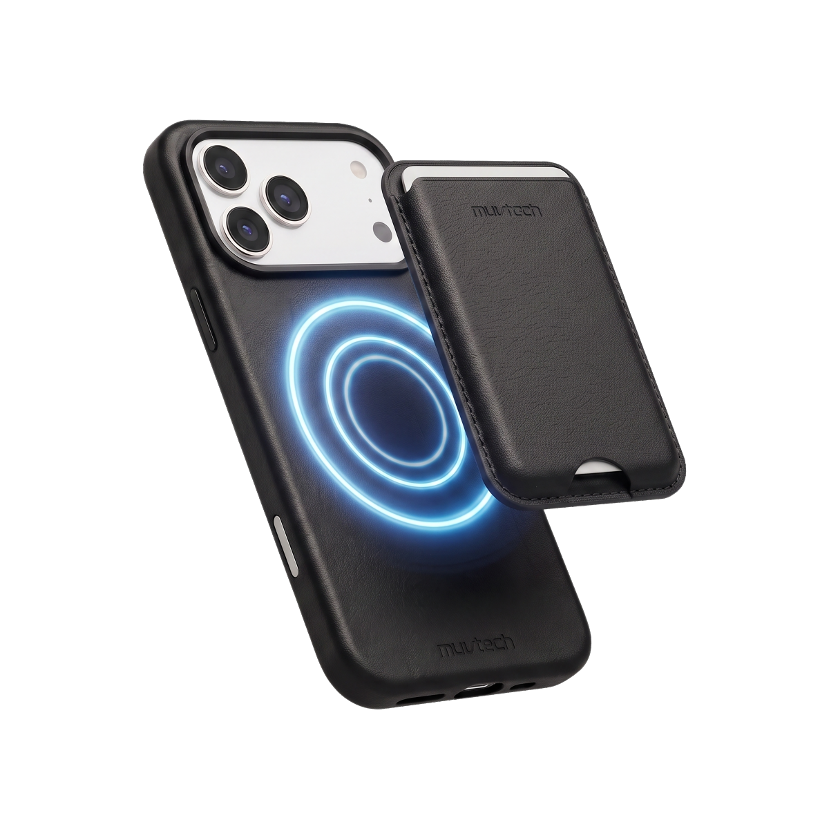 Muvtech Deck MagSafe Wallet in Black #Color_Black