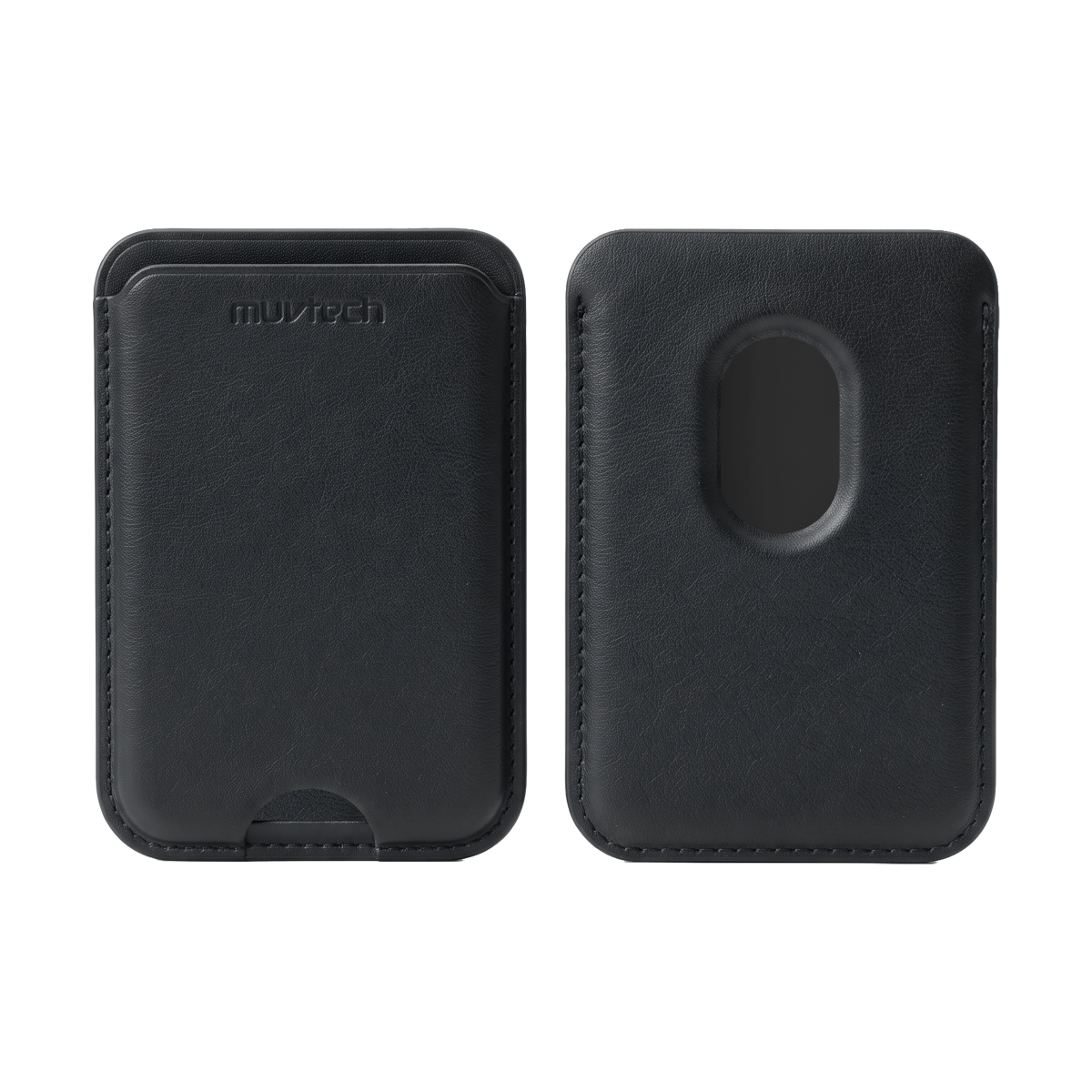 Muvtech Deck MagSafe Wallet in Black #Color_Black