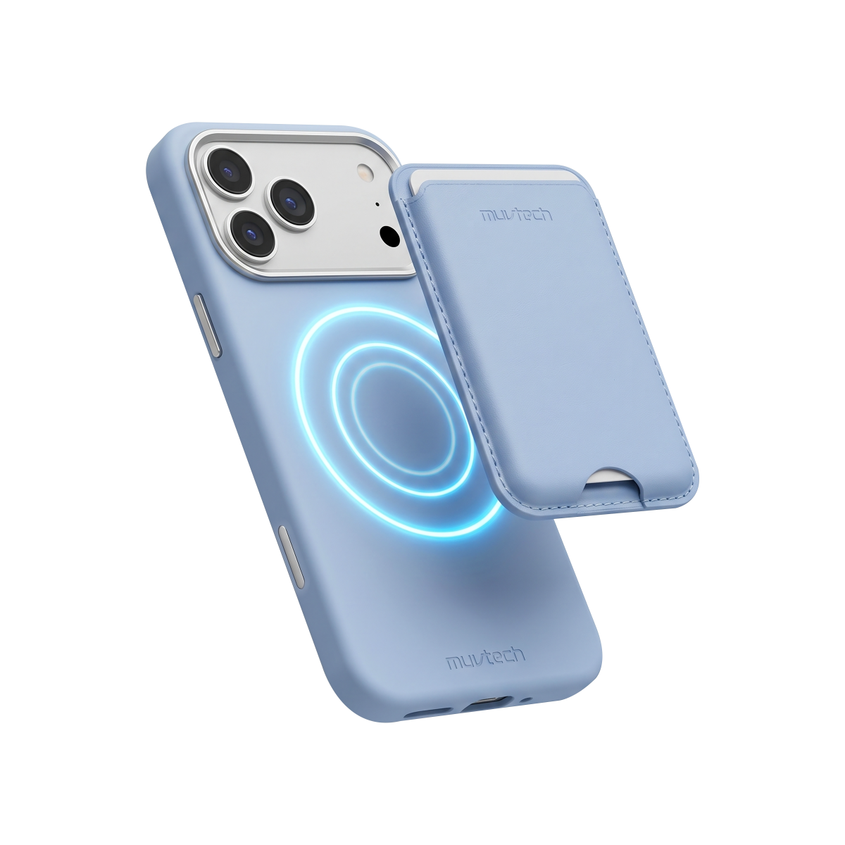 Muvtech Deck MagSafe Wallet in Glacier Blue #Color_Glacier Blue