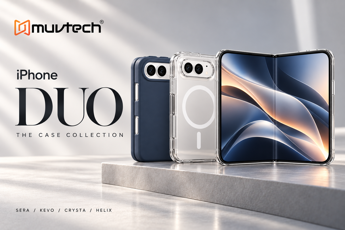 Muvtech iPhone Duo case collection: Sera, Kevo, Crysta and Helix