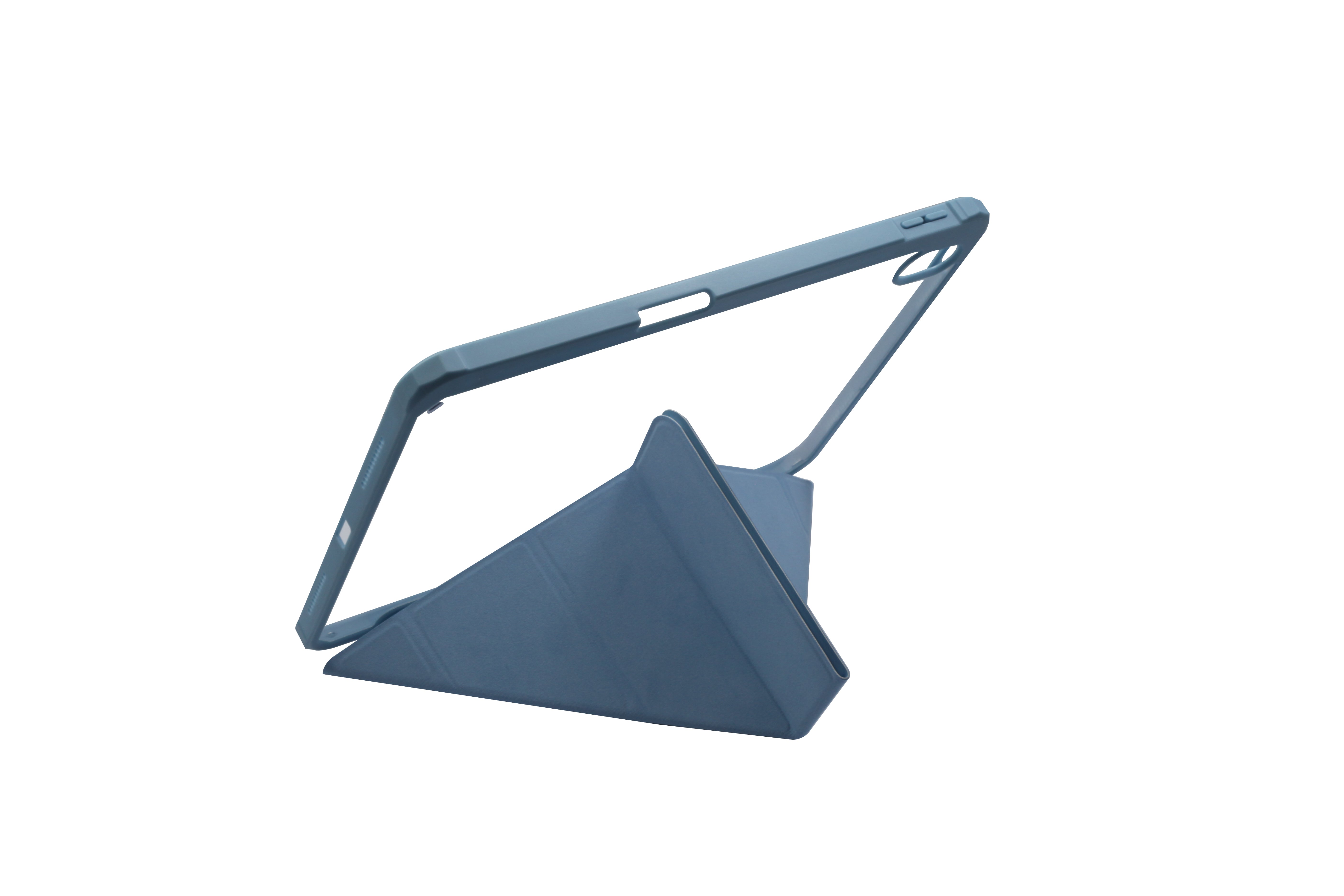 Helix Case for iPad Air 11 (M2 2024 / M3 2025) – Slim Transparent Hard Back Cover with Pencil Holder, Multi-Stand, Shockproof Corners, Smart Folding Flip Case