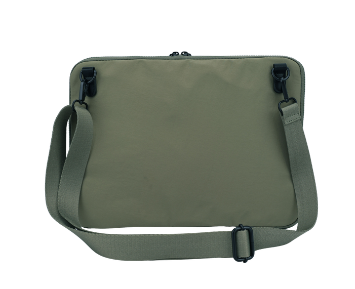 The Loft Laptop Sleeve in Green with detachable shoulder strap #Color_Green