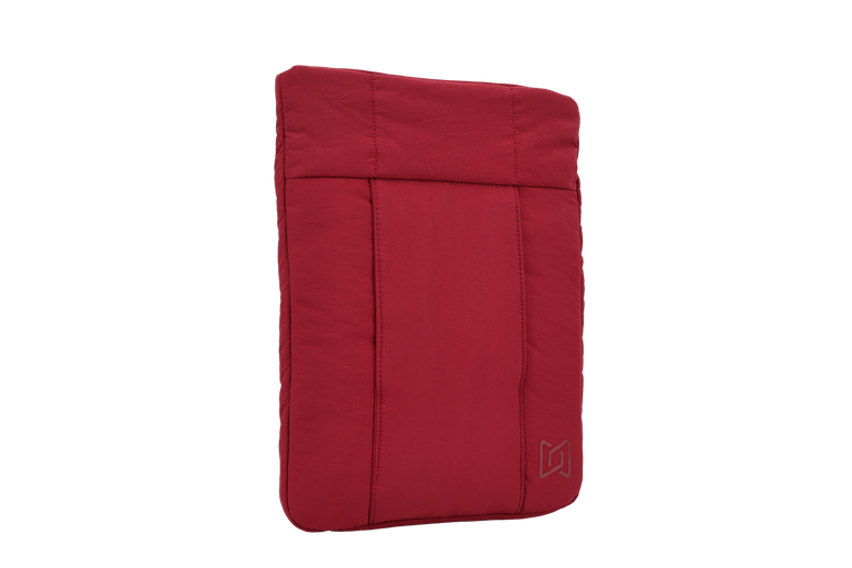 The Nest Laptop Sleeve in Burgundy, angled view #Color_Burgundy