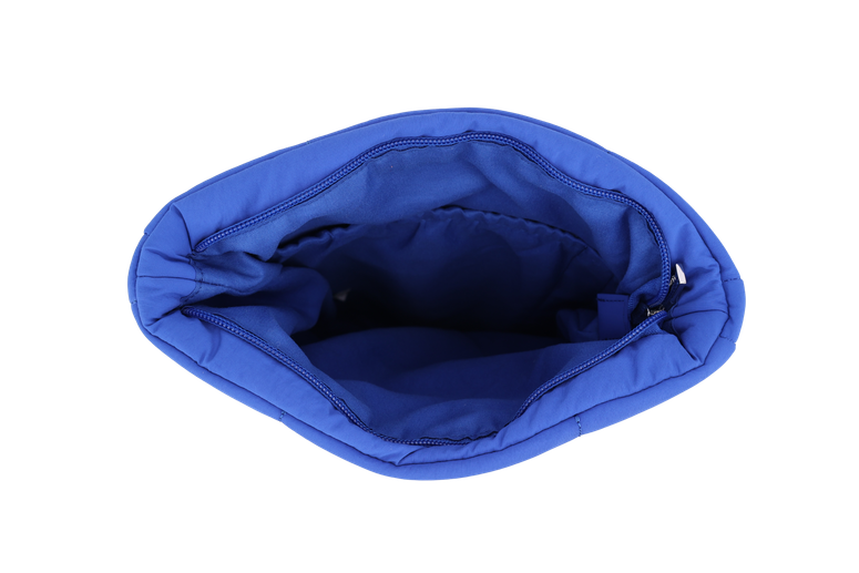 The Nest Laptop Sleeve in Blue, padded interior through the top opening #Color_Blue