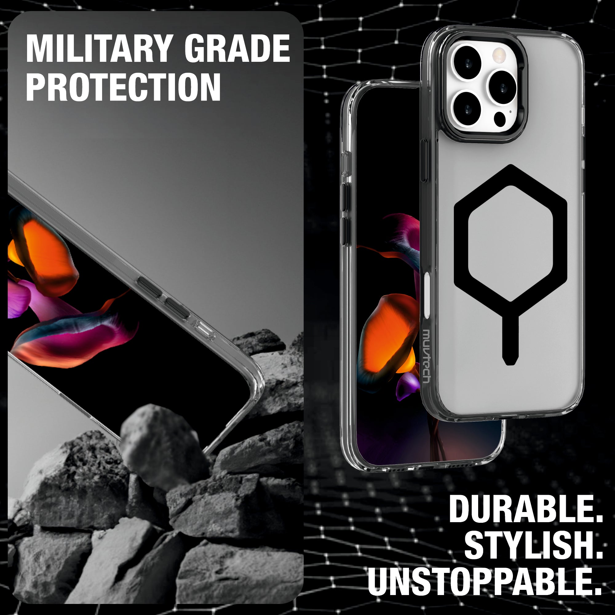 Eden SNAP Platinum Clear Mag-Safe Compatible Case for iPhone 16 Series