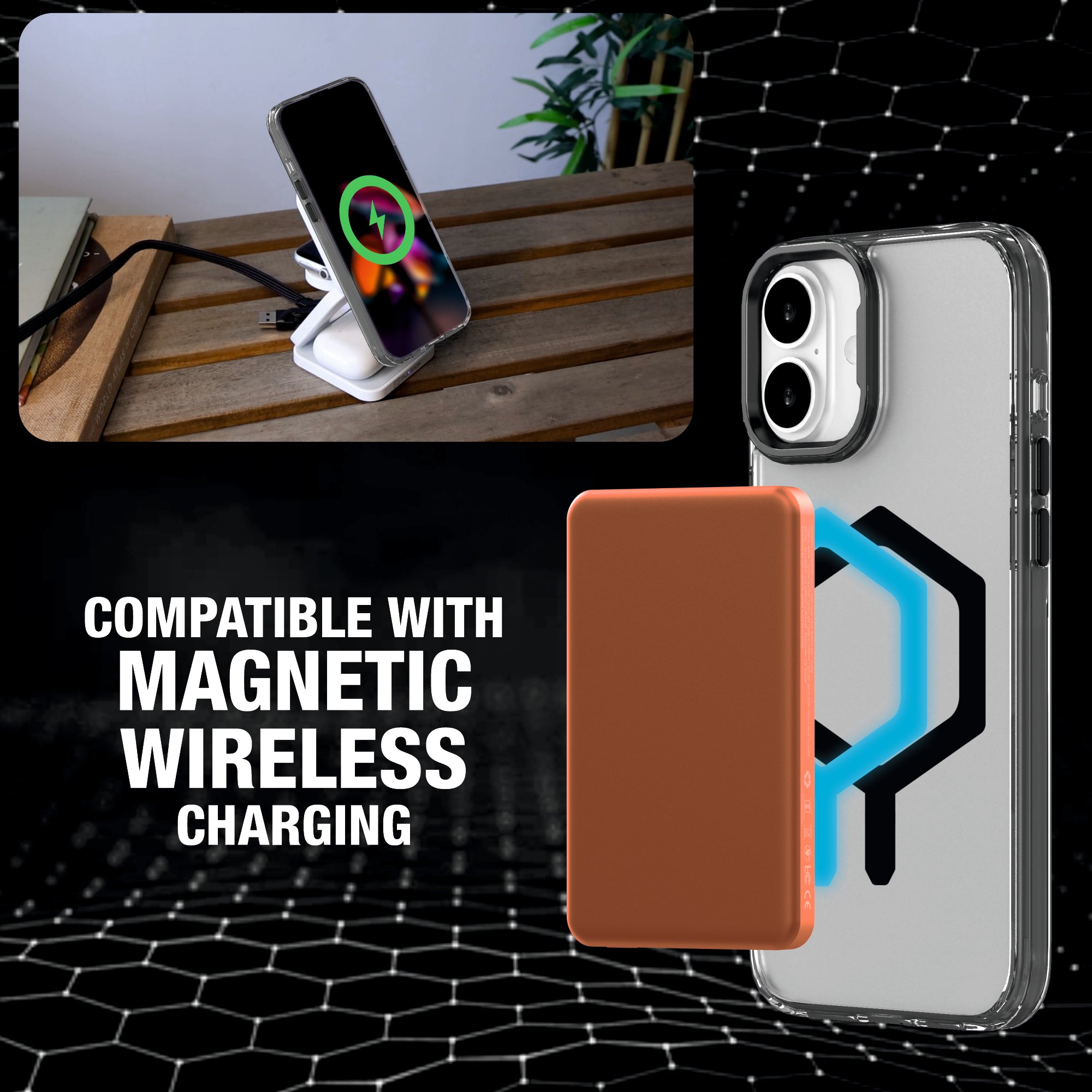 Eden SNAP Platinum Clear Mag-Safe Compatible Case for iPhone 16 Series