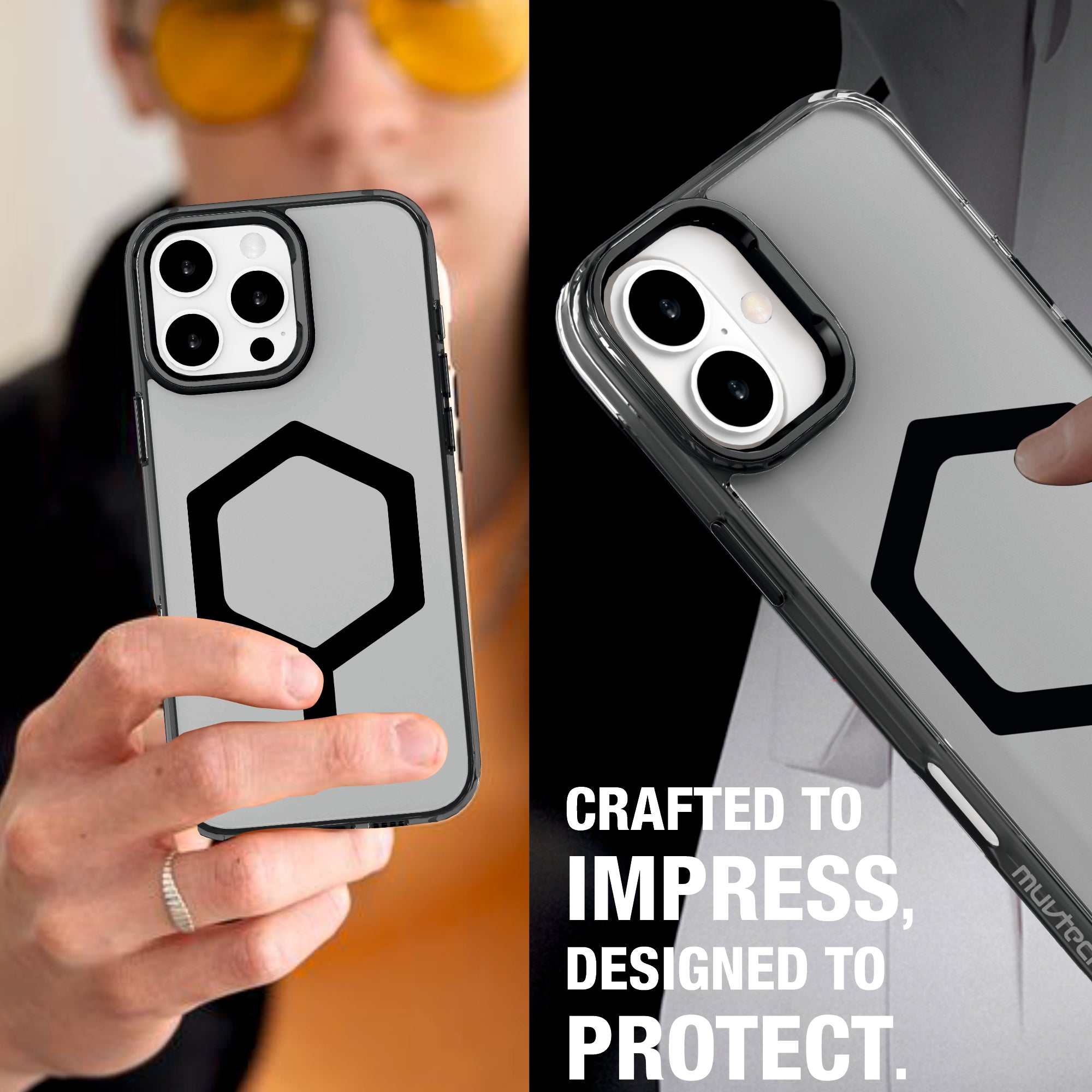 Eden SNAP Platinum Clear Mag-Safe Compatible Case for iPhone 16 Series