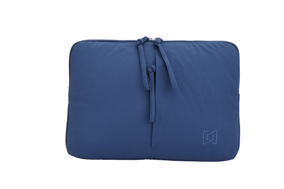 The Port Laptop Sleeve in Blue, front view #Color_Blue