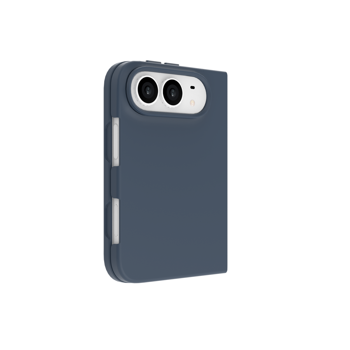Muvtech Sera Case for iPhone Duo in Navy Blue, folded, rear camera rim #Color_Navy_Blue