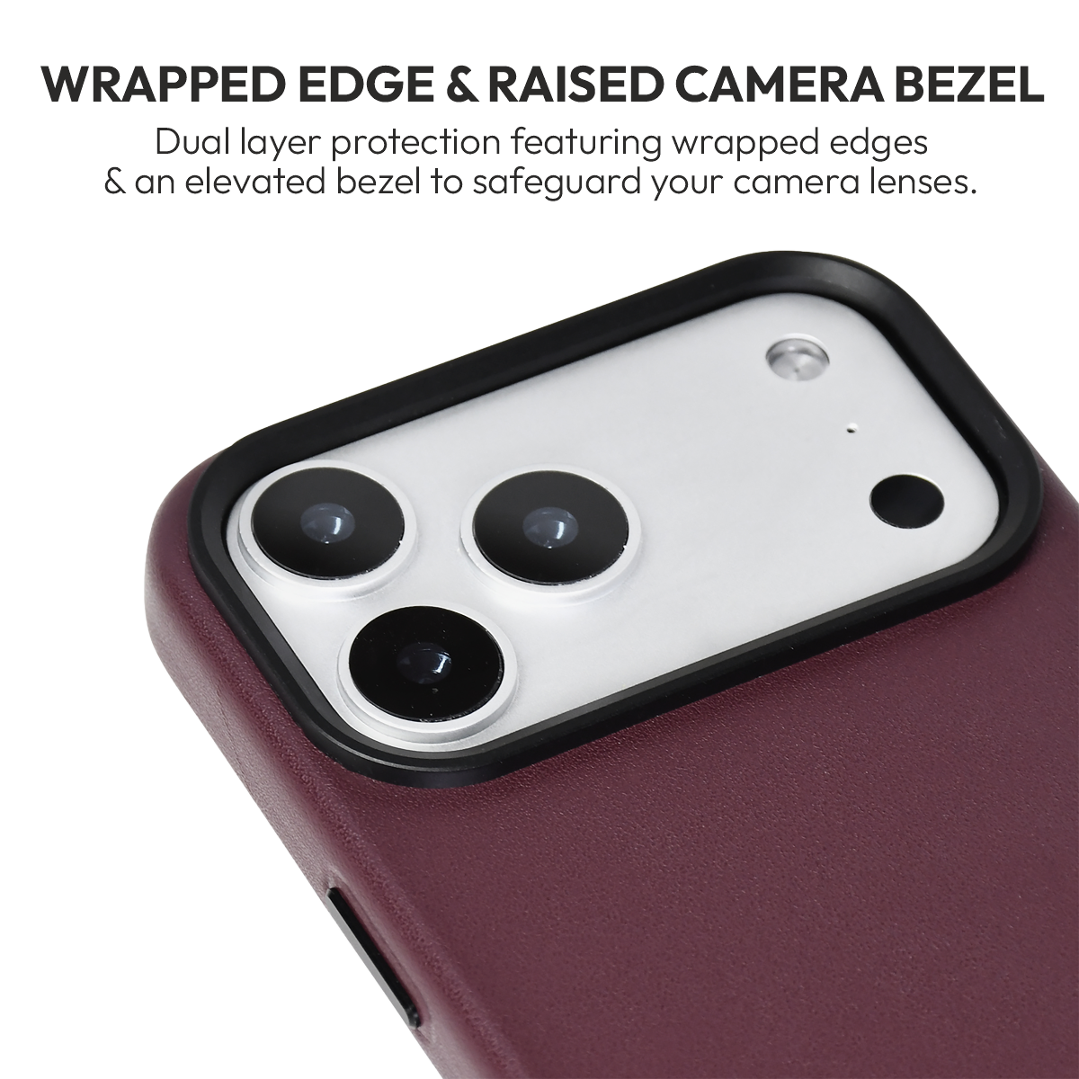 Siena Case for iPhone 18 Pro & 18 Pro Max in Burgundy, view 4 #Color_Burgundy