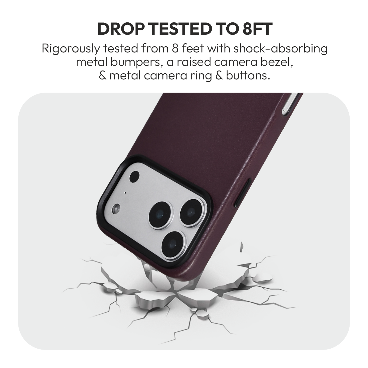 Siena Case for iPhone 18 Pro & 18 Pro Max in Burgundy, view 6 #Color_Burgundy