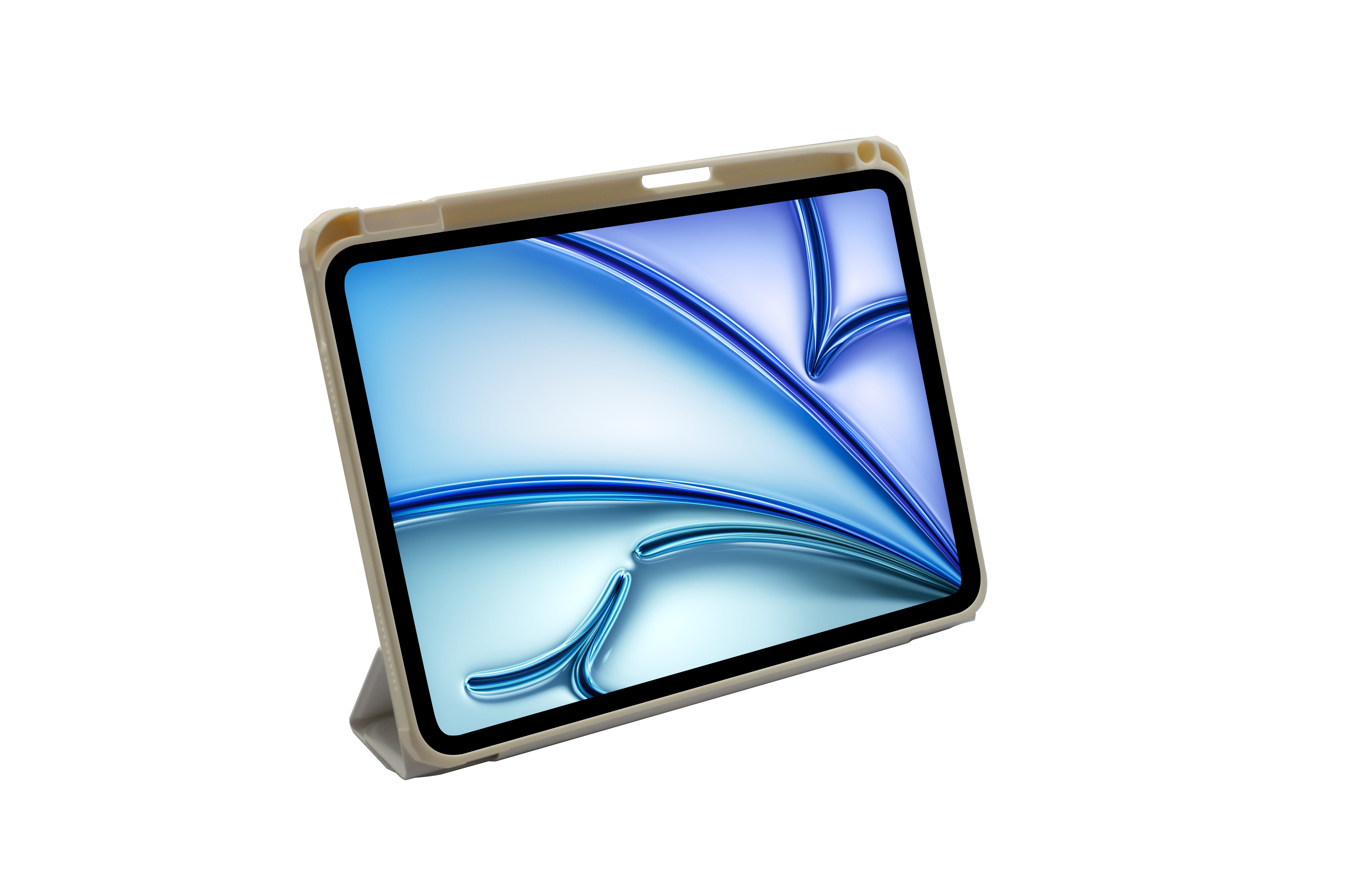 Helix Case for iPad Air 11 (M2 2024 / M3 2025) – Slim Transparent Hard Back Cover with Pencil Holder, Multi-Stand, Shockproof Corners, Smart Folding Flip Case