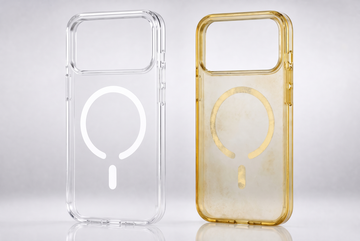 Muvtech Clear Vue Case for iPhone 18 Pro lifestyle side profile