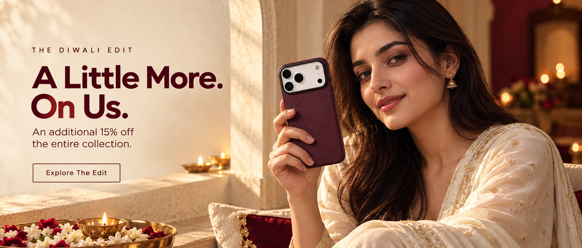 The Diwali Edit. A Little More. On Us. An additional 15% off the entire collection. Explore The Edit. Burgundy phone case.