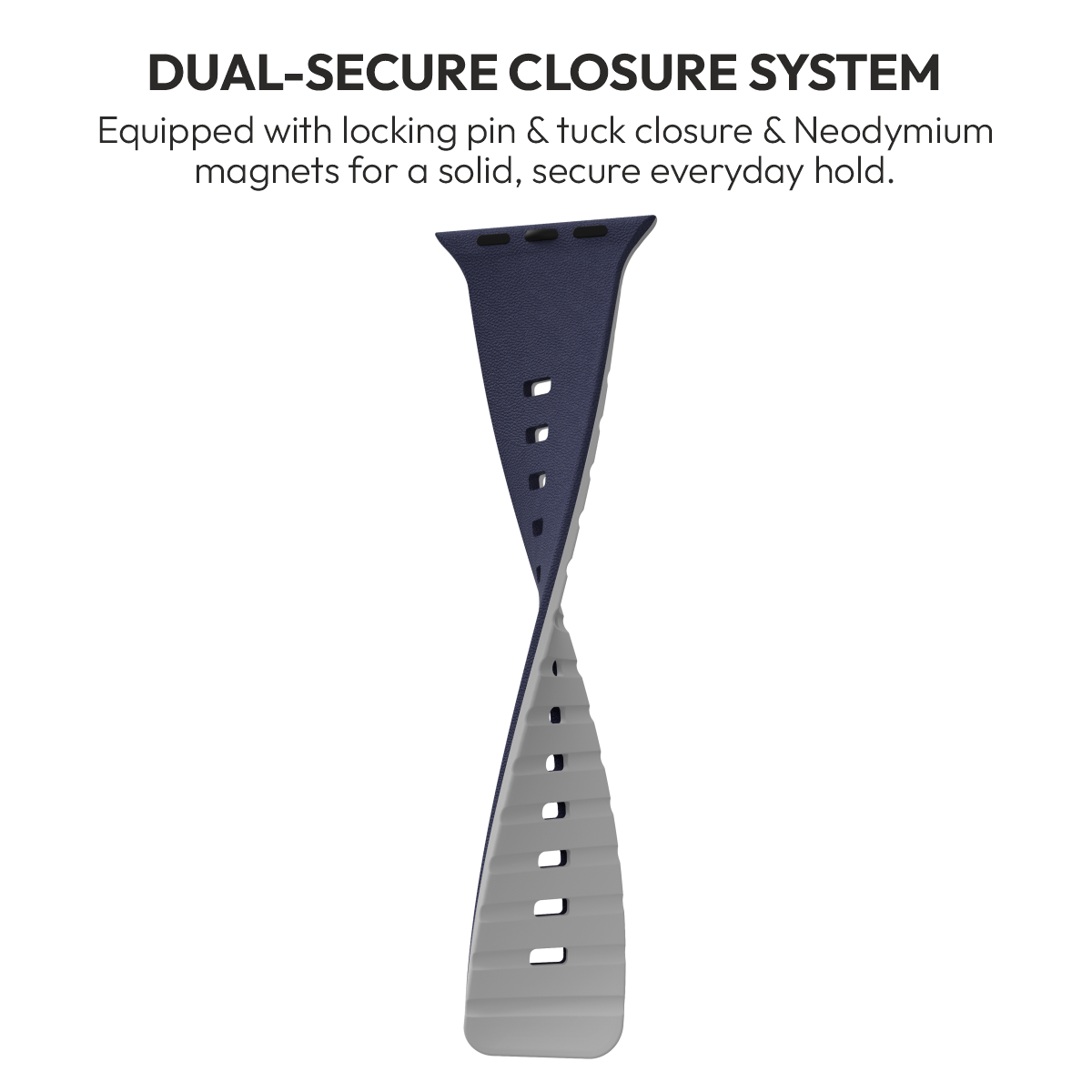Duo Midnight closure: magnet and tuck-lock pin