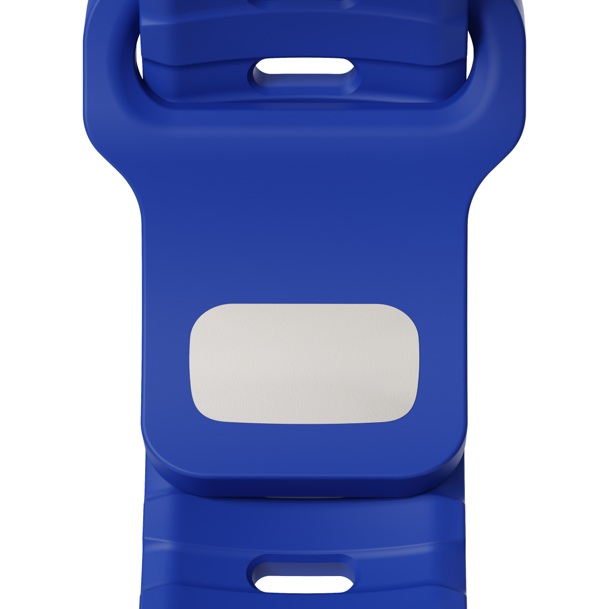 Close-up of the Flex Cobalt strap and pin